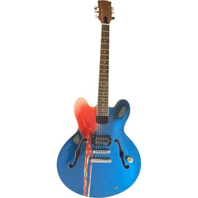 Custom Crown Riviera ES333 Tom DeLonge Pelham Blue Fhole Semi Hollow Jazz Electric Guitar - Image 3