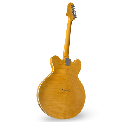 Custom Regent Jonny Greenwood Fhole Amber Flamed Maple Top Star Guitar - Image 8