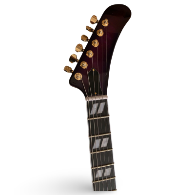 Custom Crown Korina Explorer Hetfield Purple Burst Quilted Maple Top Electric Guitar - Image 5