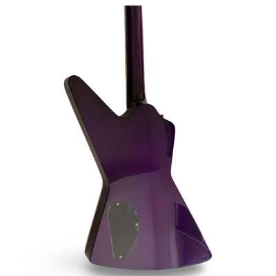 Custom Crown Korina Explorer Hetfield Purple Burst Quilted Maple Top Electric Guitar - Image 4