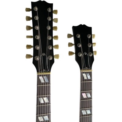 Custom Crown SG Don Felder Black Double Neck 12 6 String EDS1275 Electric Guitar - Image 5