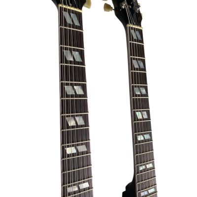 Custom Crown SG Don Felder Black Double Neck 12 6 String EDS1275 Electric Guitar - Image 6