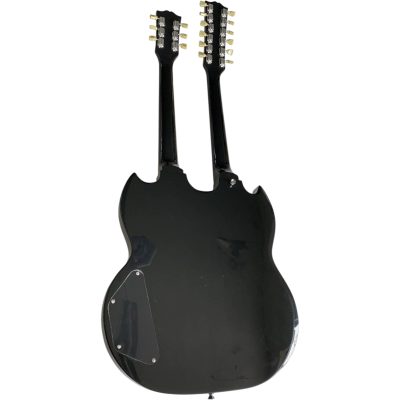 Custom Crown SG Don Felder Black Double Neck 12 6 String EDS1275 Electric Guitar - Image 7