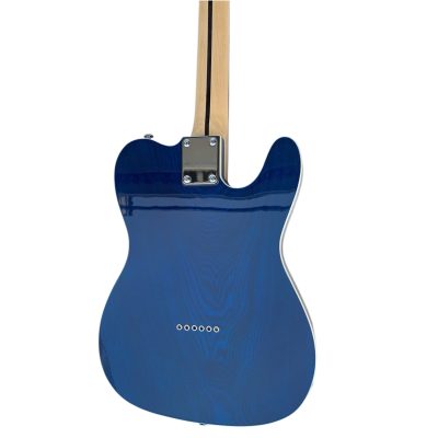 Custom Regent Transparent Blue Left Handed Clapton White Pickguard Electric Guitar - Image 6