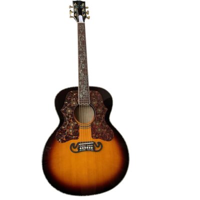 Custom Crown J200 Harrison Sunset Burst Abalone Acoustic Guitar - Image 9