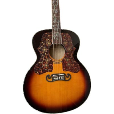 Custom Crown J200 Harrison Sunset Burst Abalone Acoustic Guitar
