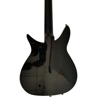 Custom Nova Ebony Black Jetglo 325C64 21 Inch Scale Length Bigsby Guitar - Image 5