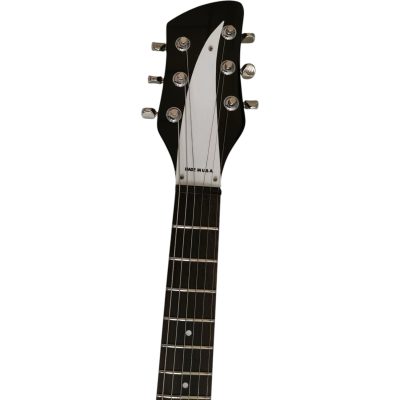Custom Nova Ebony Black Jetglo 325C64 21 Inch Scale Length Bigsby Guitar - Image 4