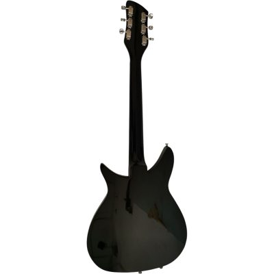 Custom Nova Ebony Black Jetglo 325C64 21 Inch Scale Length Bigsby Guitar - Image 3