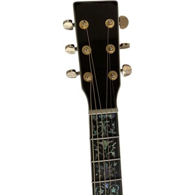 Custom Vertex D45 Flower Abalone Inlays Natural Solid Spruce Top Acoustic Electric Guitar Fishman Pickups - Image 8
