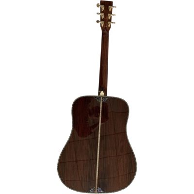 Custom Vertex D45 Flower Abalone Inlays Natural Solid Spruce Top Acoustic Electric Guitar Fishman Pickups - Image 10