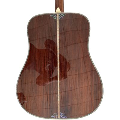 Custom Vertex D45 Flower Abalone Inlays Natural Solid Spruce Top Acoustic Electric Guitar Fishman Pickups - Image 11