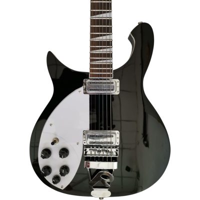 Custom Nova Left Handed Jetglo Black 620 Solid Body Guitar Toaster Pickups