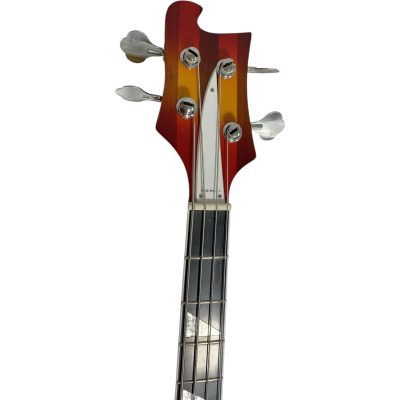 Custom Nova 4005V Fireglo 4 String Bass White Pickguard 22 Frets Semi Hollow - Image 2