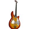 Custom Nova 4005V Fireglo 4 String Bass White Pickguard 22 Frets Semi Hollow