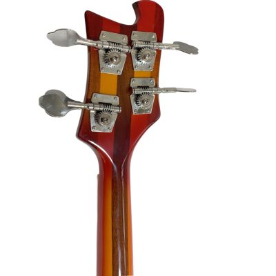 Custom Nova 4005V Fireglo 4 String Bass White Pickguard 22 Frets Semi Hollow - Image 5
