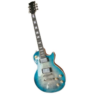 Custom Crown Standard Caribbean Blue Fade Flamed Maple Top Guitar - Image 7