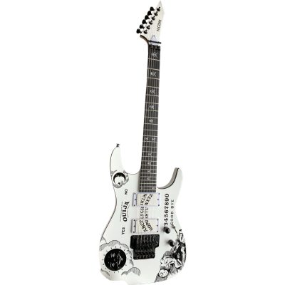Custom Obsidian Kirk Ouija Board White Good Bye Guitar Natural Maple Finish Back Neck - Image 2