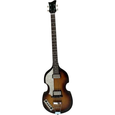 Custom Vale Left Handed HCT 500 Vintage Sunburst McCartney Ignition Series Violin 4 String Bass - Image 2