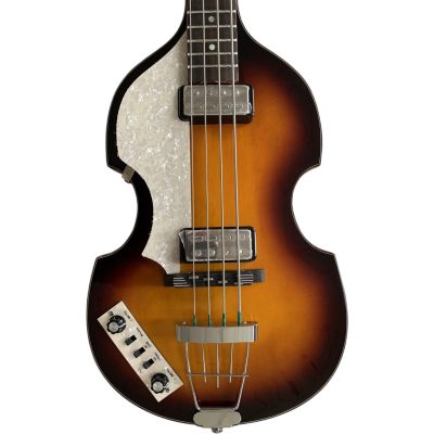 Custom Vale Left Handed HCT 500 Vintage Sunburst McCartney Ignition Series Violin 4 String Bass