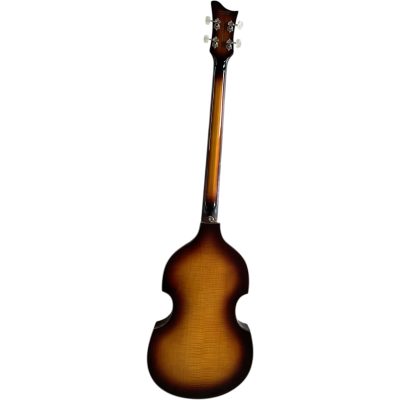 Custom Vale Left Handed HCT 500 Vintage Sunburst McCartney Ignition Series Violin 4 String Bass - Image 10