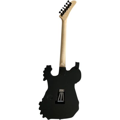 Custom Obsidian George White Brownish Hand Painted Skull And Bones Carved Skeleton Guitar JFrog - Image 5