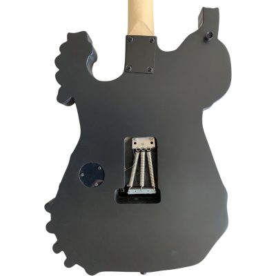 Custom Obsidian George White Brownish Hand Painted Skull And Bones Carved Skeleton Guitar JFrog - Image 6