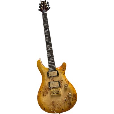 Custom Monarch Santana Birdseye Amber Finish Electric Guitar - Image 3