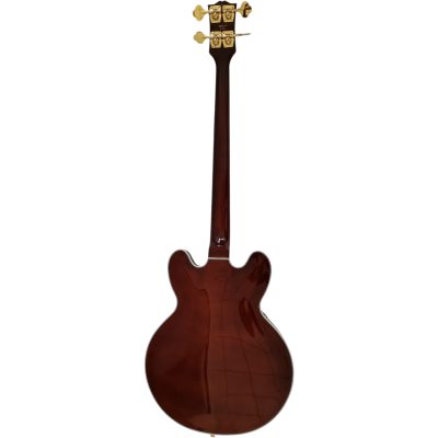 Custom Crown EB2D Brown Midtown 4 String Bass Semi Hollow Fhole - Image 5