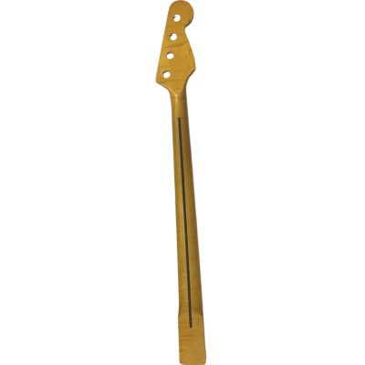 Custom Regent DIY 4 String Jazz Bass Unfinished Natural Tiger Maple Neck - Image 6