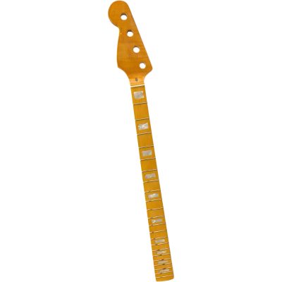 Custom Regent DIY 4 String Jazz Bass Unfinished Natural Tiger Maple Neck - Image 3