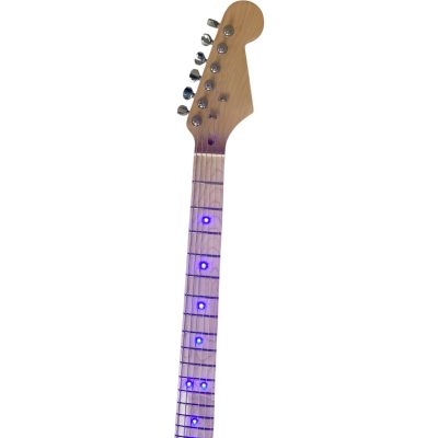 Custom Regent Plexiglass Acrylic Lucite Integrated Blue LED Illumination Electric Guitar - Image 5