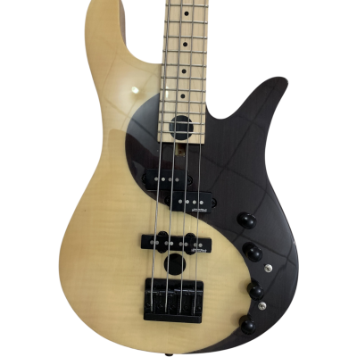 Custom Solis Victor Yin Yang Deluxe 4 String Bass Dual Tone Wood Maple Fretboard