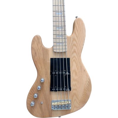 Custom Regent Natural Marcus Miller 5 String Jazz Bass Ebony Finger Ramp