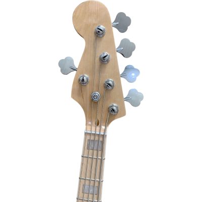 Custom Regent Natural Marcus Miller 5 String Jazz Bass Ebony Finger Ramp - Image 3