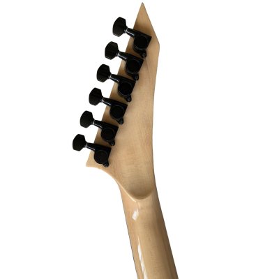 Custom Obsidian Kirk Hammett Ouija White Good Bye Guitar Natural Maple Finish Back Neck - Image 3