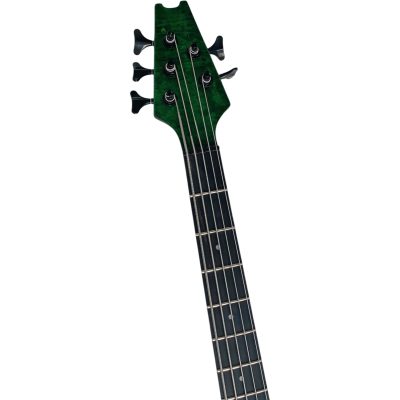 Custom Vanta Transparent Green Burst Quantum Graphite Phil Mod 5 String Bass - Image 5