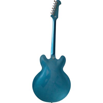Custom Crown DG335 Dave Grohl Pelham Blue Diamond Guitar Black Pickup Rings Left Handed - Image 4