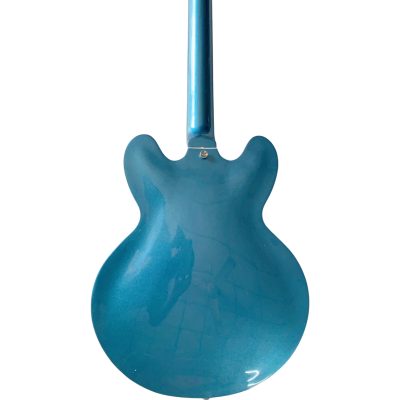 Custom Crown DG335 Dave Grohl Pelham Blue Diamond Guitar Black Pickup Rings Left Handed - Image 3