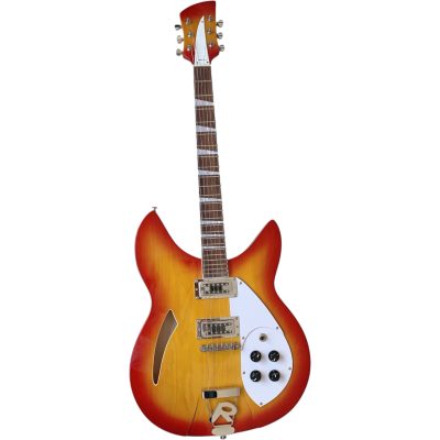Custom Nova Sunburst Fireglo 380 6 String Guitar - Image 3