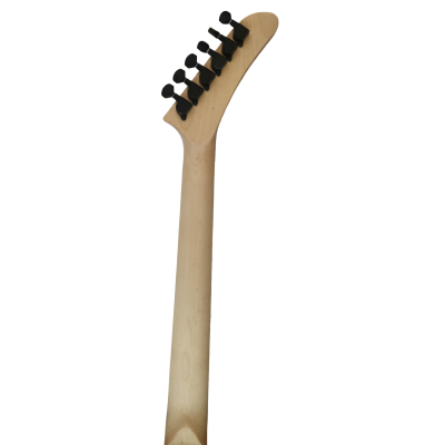 Custom Obsidian George White Finish Hand Painted Skull And Bones Carved Skeleton Guitar - Image 8