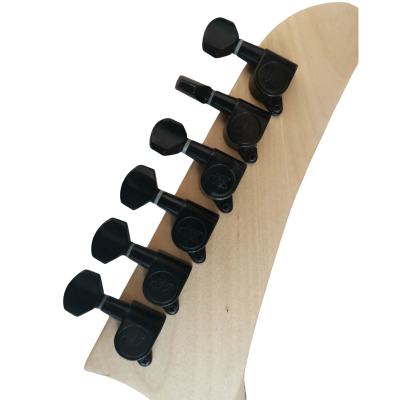 Custom Obsidian George White Finish Hand Painted Skull And Bones Carved Skeleton Guitar - Image 9
