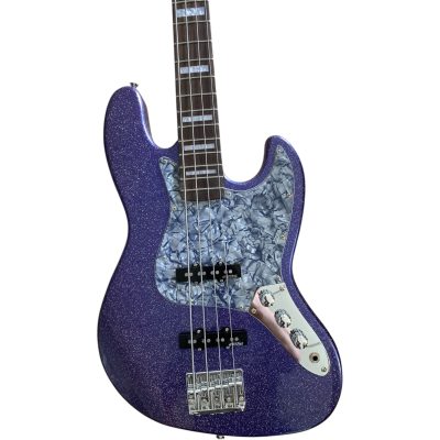 Custom Regent Adam Clayton 4 String Jazz Bass Purple Sparkle Body And Headstock