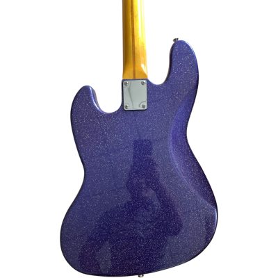Custom Regent Adam Clayton 4 String Jazz Bass Purple Sparkle Body And Headstock - Image 8