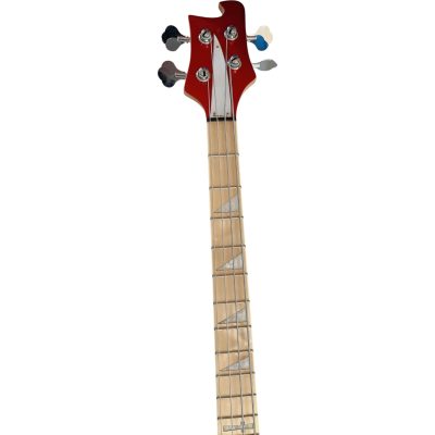 Custom Nova 4003 Burgundy Red Front Natural Back And Sides 4 String Bass - Image 5