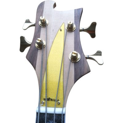 Custom Nova Thunder Inlay Lemmy Kilmister 4004 Natural Hand Carved Oak Leaf 4 String Bass - Image 6