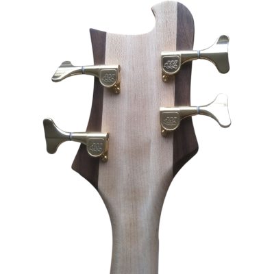 Custom Nova Thunder Inlay Lemmy Kilmister 4004 Natural Hand Carved Oak Leaf 4 String Bass - Image 5