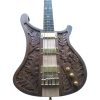 Custom Nova Thunder Inlay Lemmy Kilmister 4004 Natural Hand Carved Oak Leaf 4 String Bass