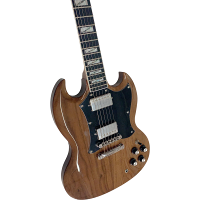 Custom Crown SG Walnut Wood Body Natural Finish Angus Guitar - Image 8