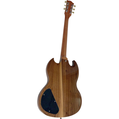 Custom Crown SG Walnut Wood Body Natural Finish Angus Guitar - Image 4